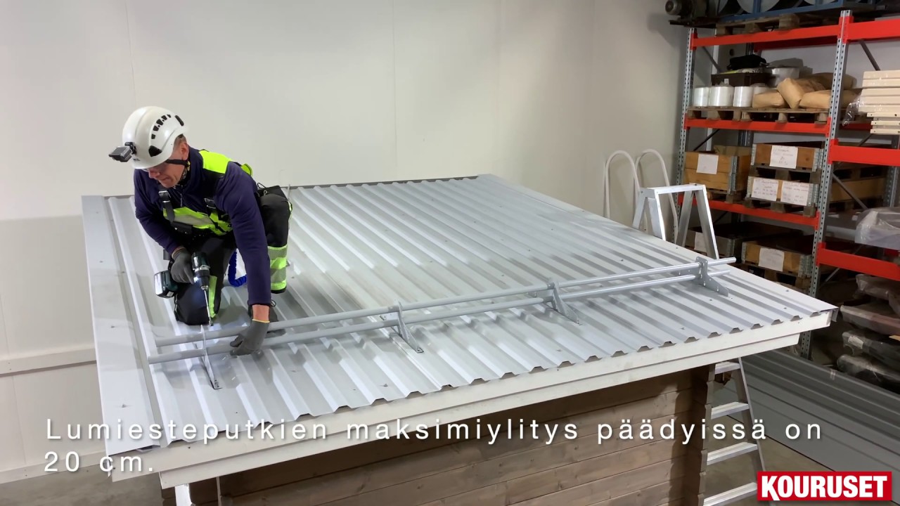Lumiesteen asennus peltikatolle (sile&auml;- ja profiilipelti)