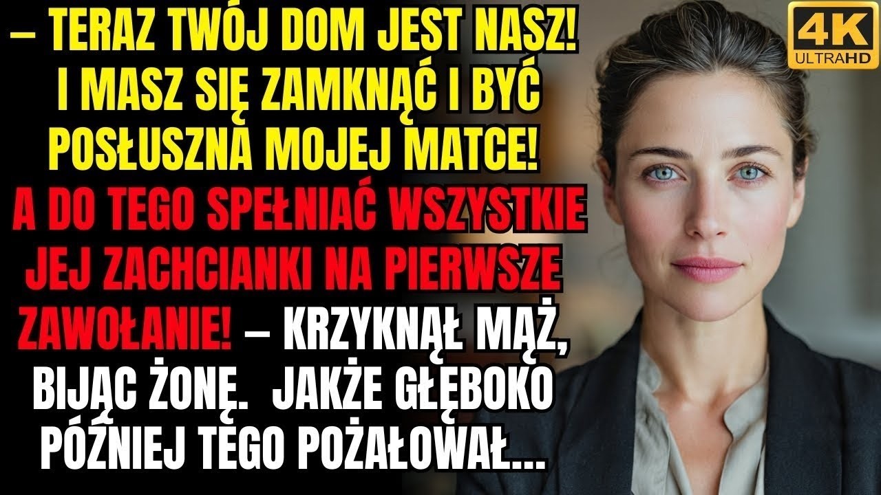 „Teraz ten dom należy do nas! I masz się zamknąć i słuchać mojej matki!” — krzyknął mąż, uderzając