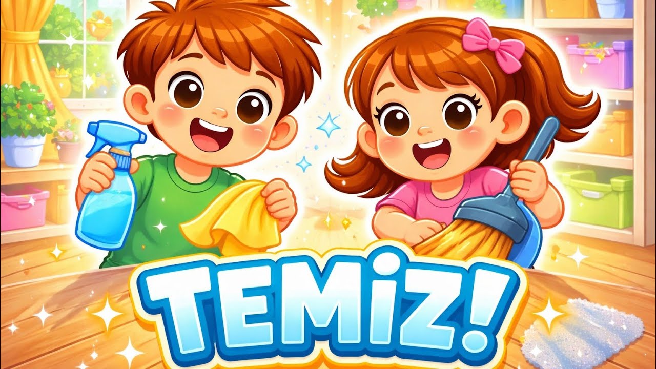 Temizlik Zamanı 🧼✨ | Eğlenceli Temizlik Şarkısı | Çocuk Şarkıları