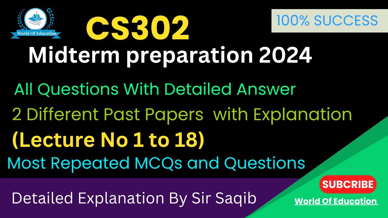 cs302 midterm preparation 2024|cs302 midterm preparation| cs302 midterm preparation mcqs
