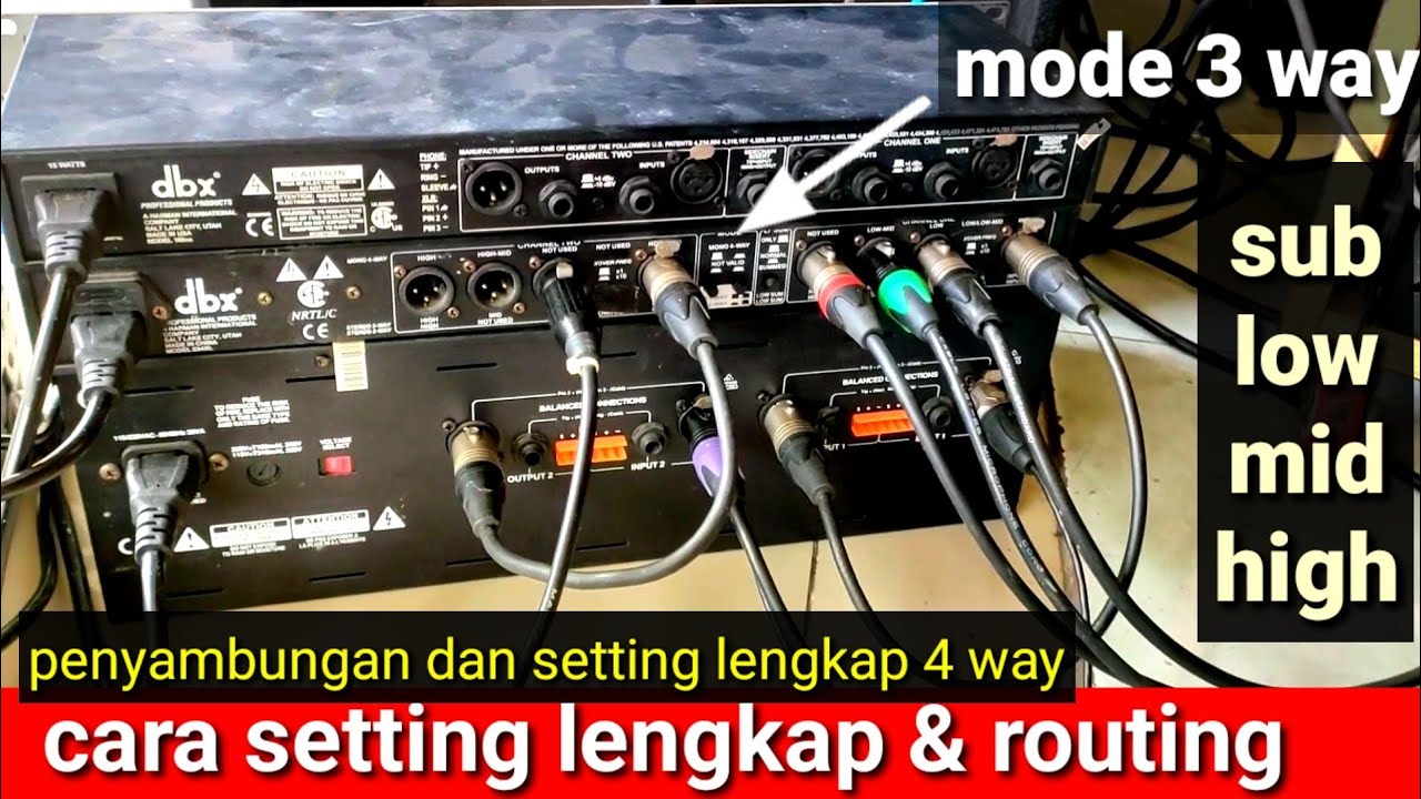 routing & setting crossover dbx234xl || output 4 way