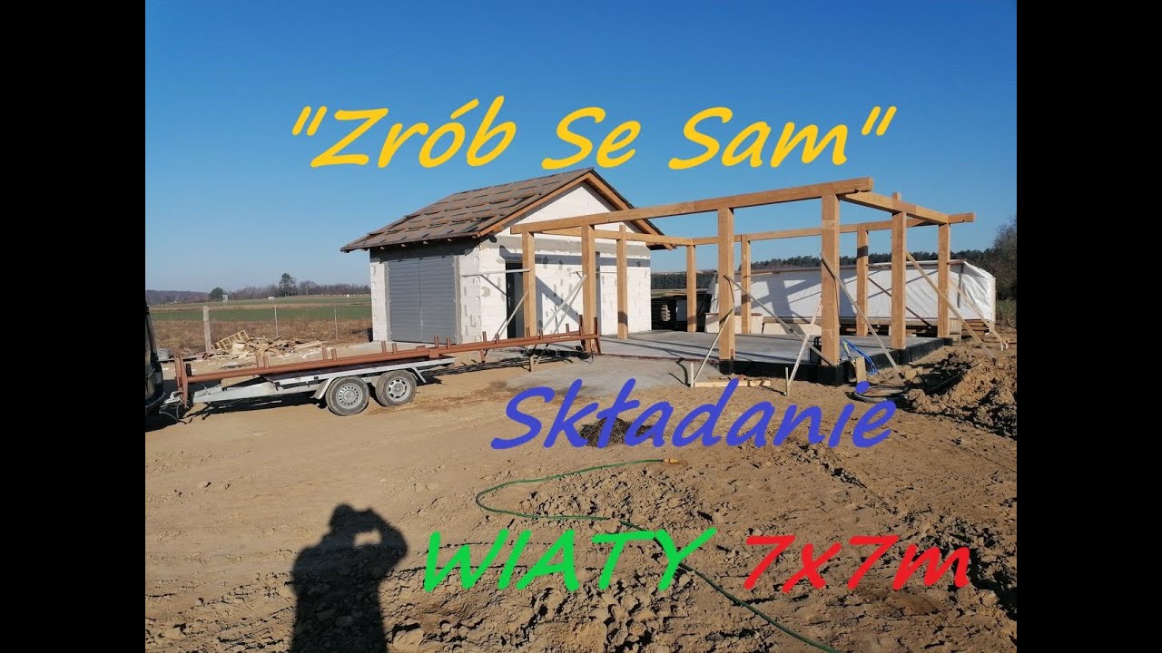 Składanie wiaty 7x7m  