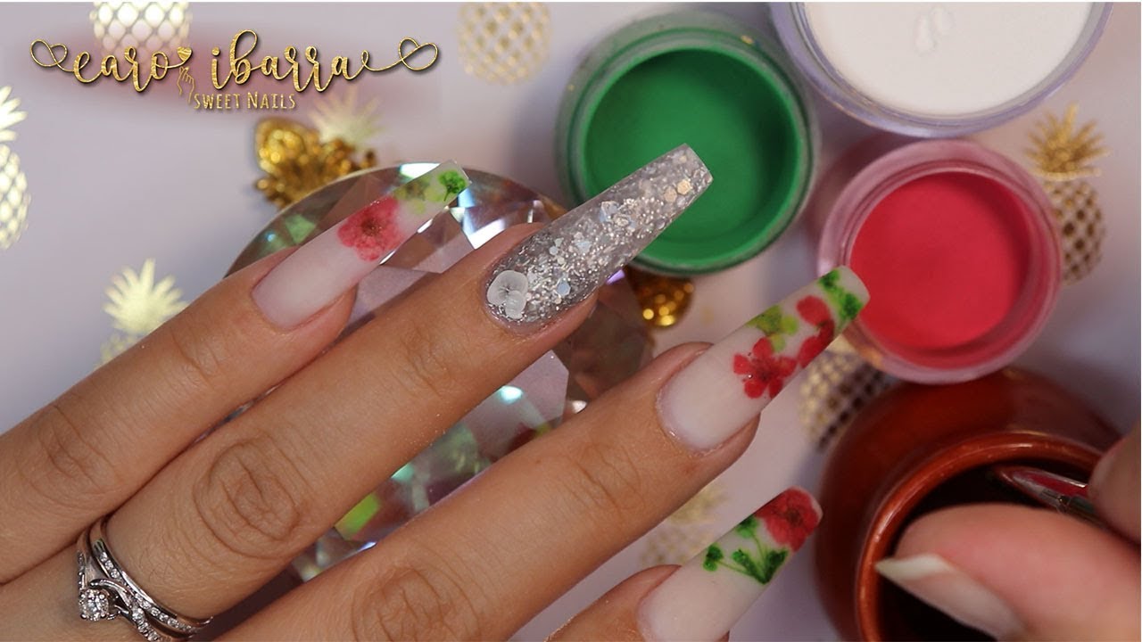 🇲🇽UÑAS MEXICANAS Blanco Opal Con FLORES🌹+ Cómo Usar DECORACIÓN que DESPINTA?