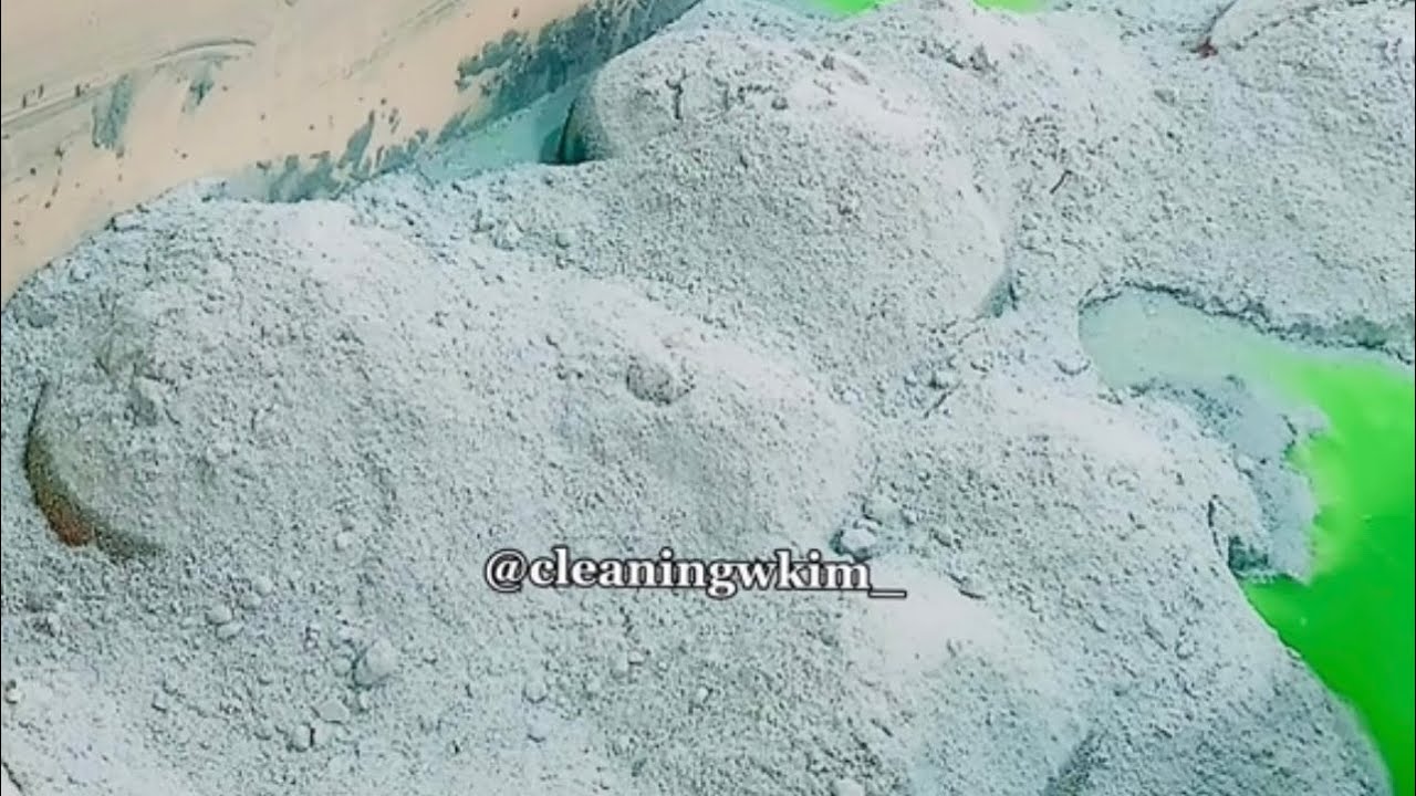 pouring powder into the tub, soapy and satisfying a suds overload so satisfaying cleaningwkim
