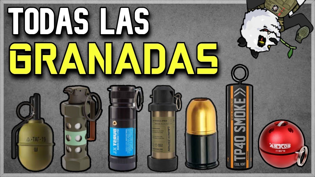 TIPOS de GRANADAS AIRSOFT / GRANADA XL