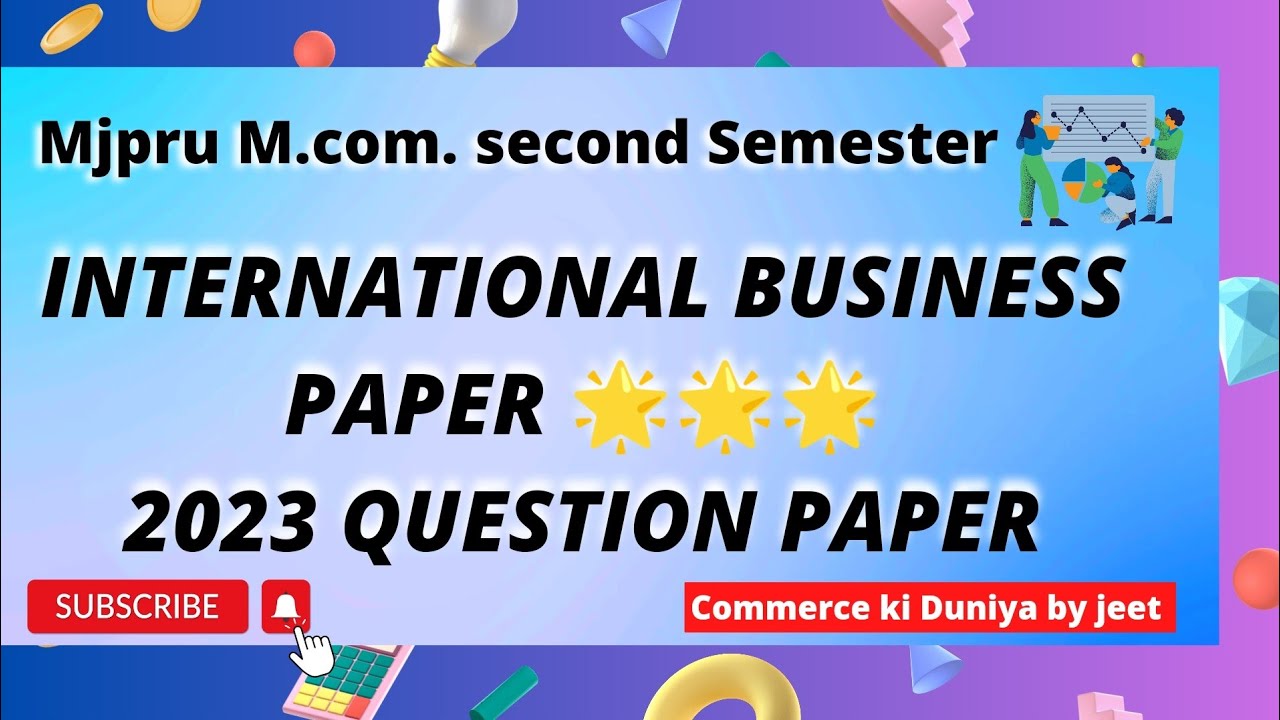 Mjpru M.com. Second semester 2023 Question paper 3 #mjpru #exampreparation