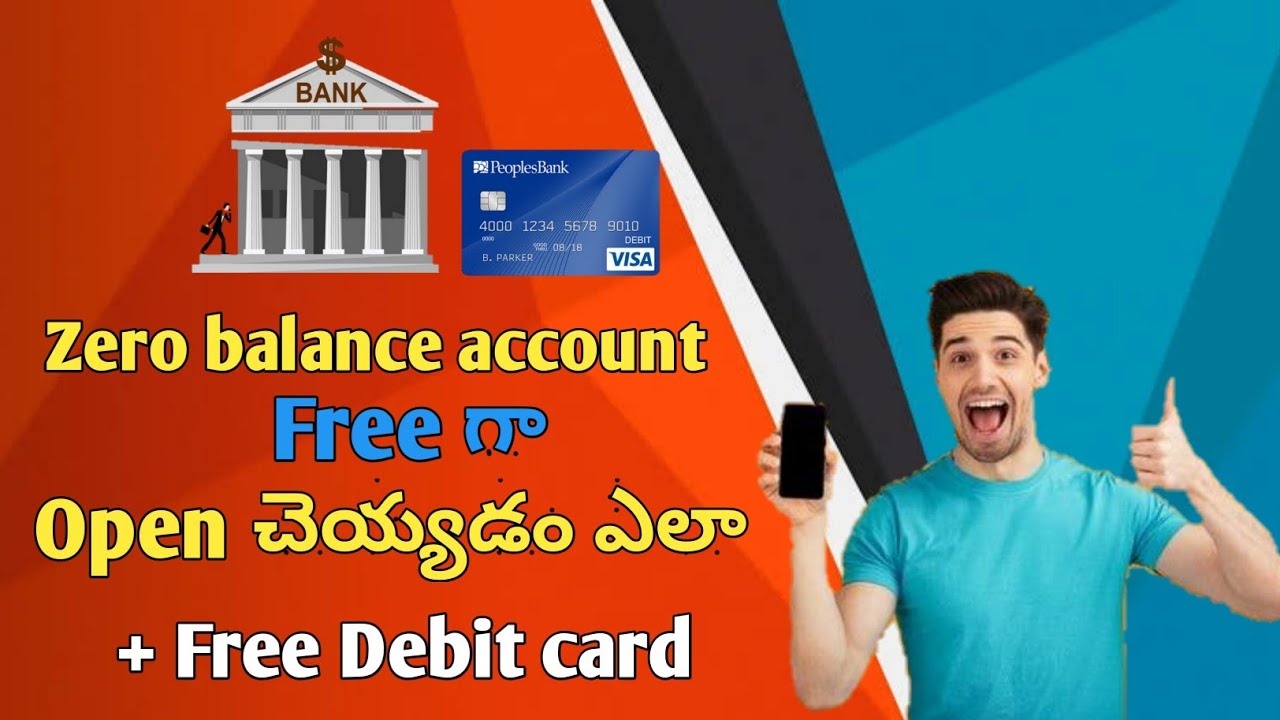 How to open zero balance Bank account  Free Telugu