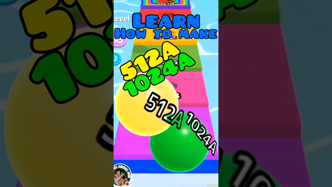 How to Convert 512A Yellow Ball into 1024A Green Ball 😱 | Ball Run 2048 Short #ballgameshub
