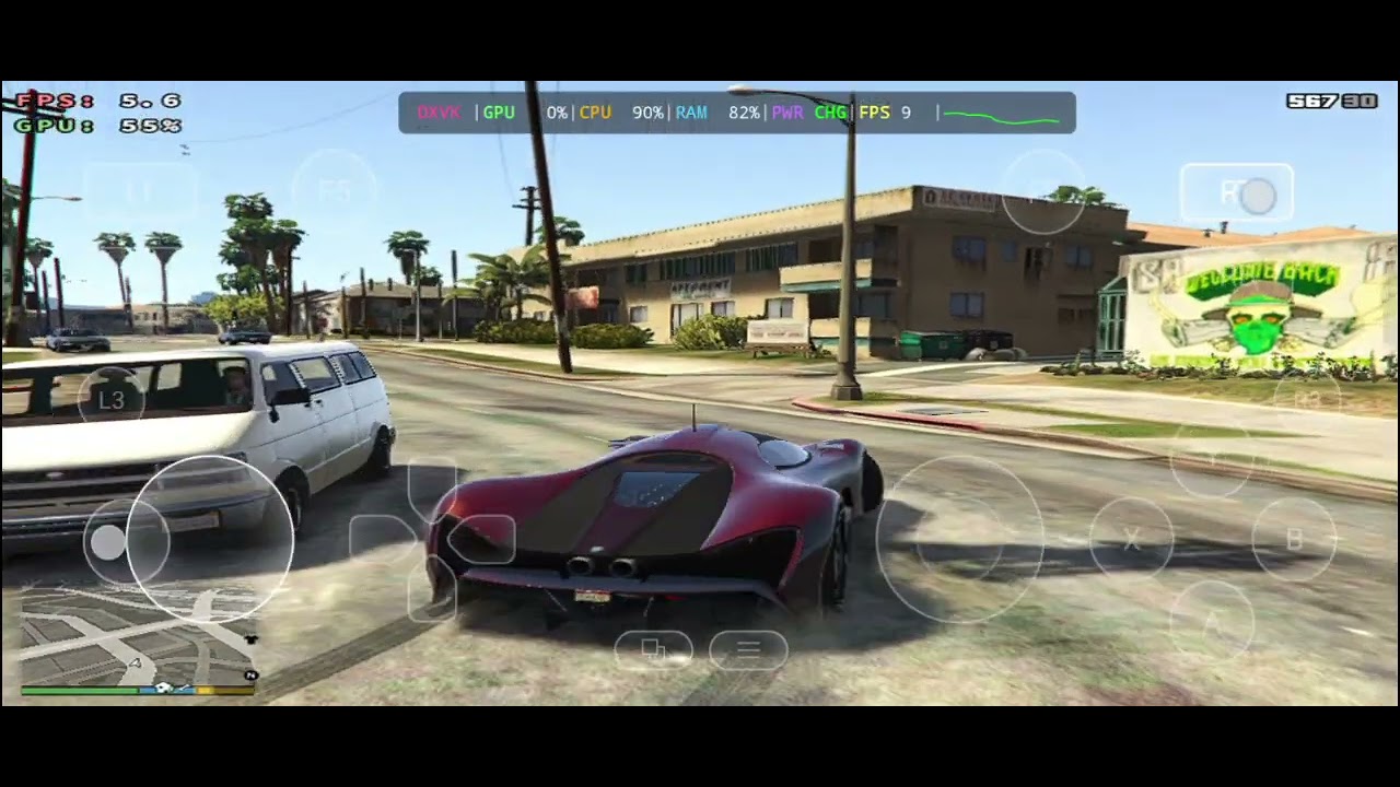 GTA V on Android Mali devices using GAMEHUB EMULATOR: MEDIATEK DIMENSITY 7050
