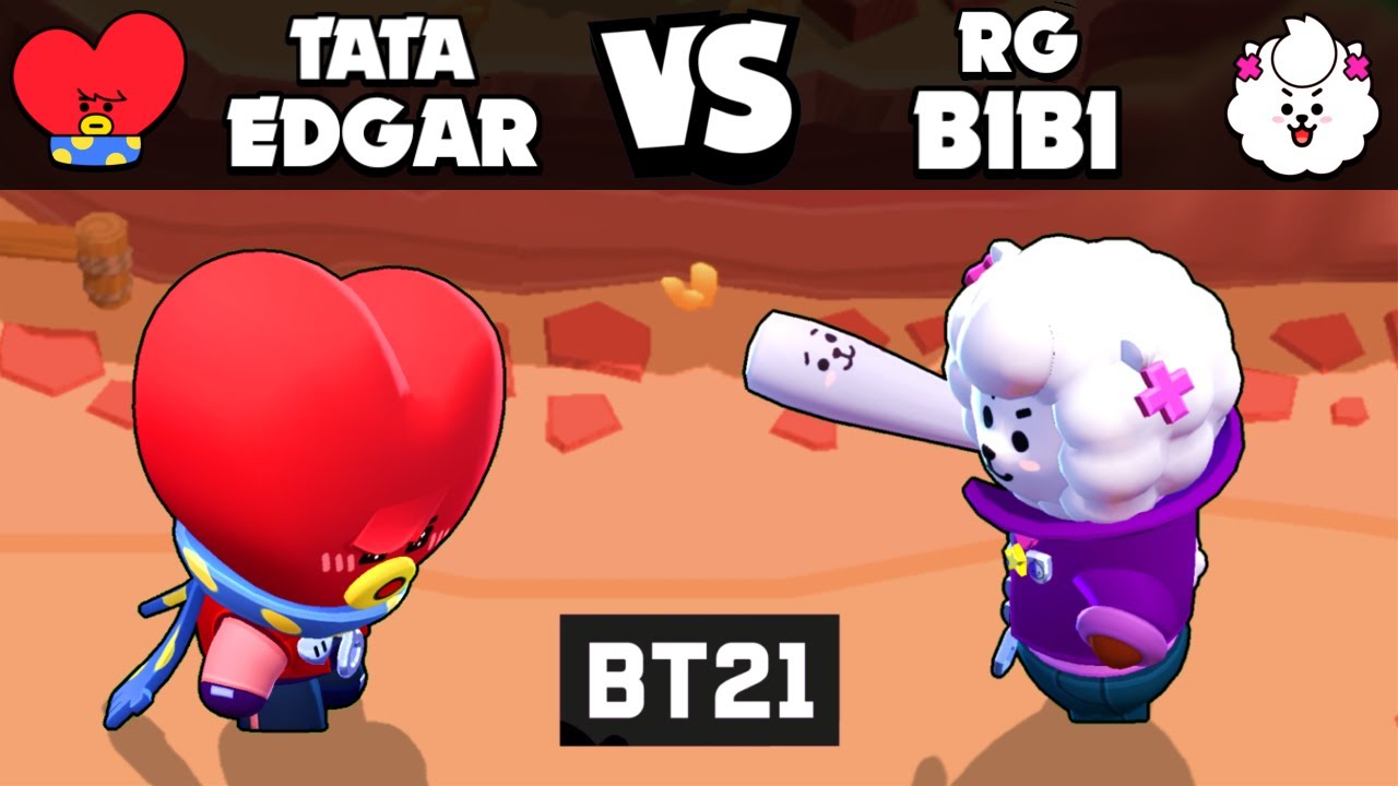 EDGAR TATA vs BIBI RJ | 37 Tests | BT21 Skins 1 vs 1 | Brawl Stars