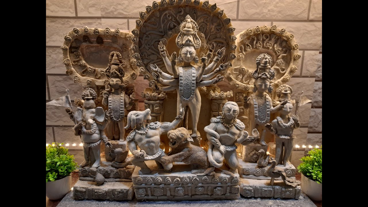 Miniature  Durga Murti Making at Home || Small Durga Murti 2021 ||Durgapuja 2021||  TheStreetRoamer