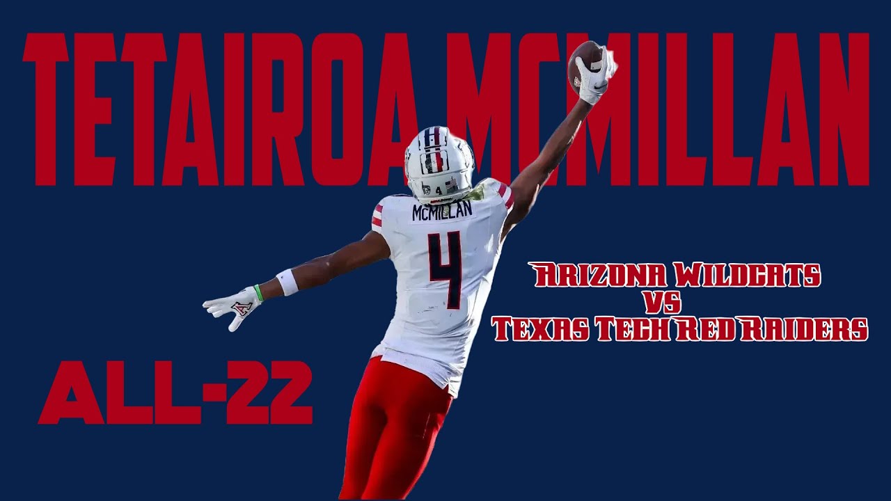 Tetairoa McMillan All-22 Film: Arizona Wildcats vs Texas Tech Red Raiders (10-5-2024)