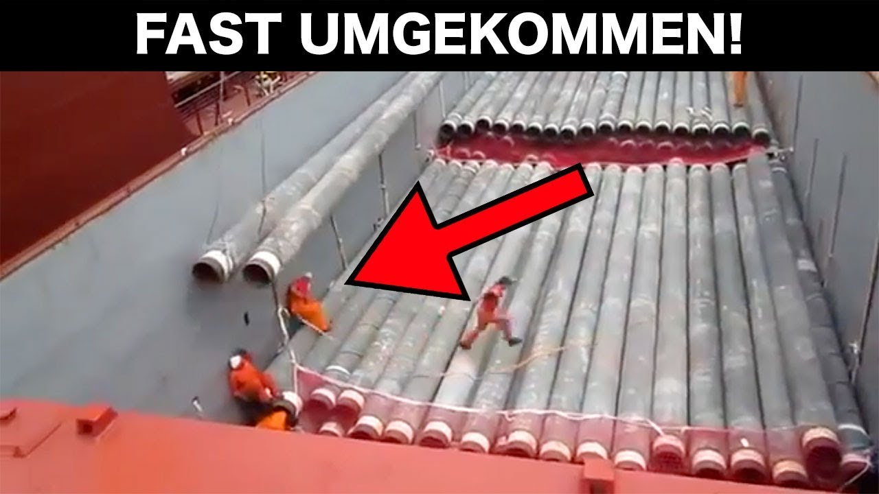Arbeiter, die einen Arbeitsunfall nur knapp überstanden haben!