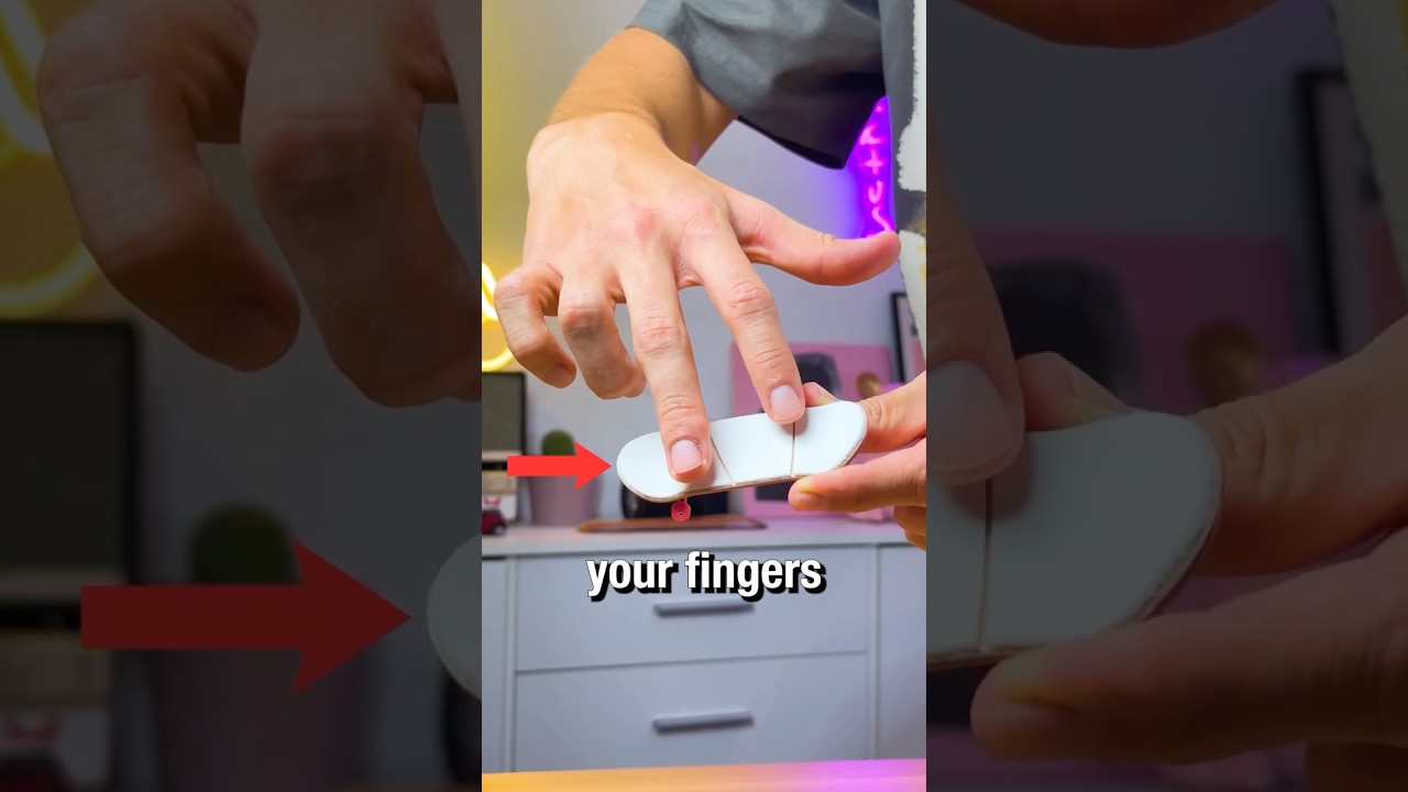 You&rsquo;ll learn this trick in 1 min 10 sec 🤯 #fingerboard #fingerboarding #tutorial