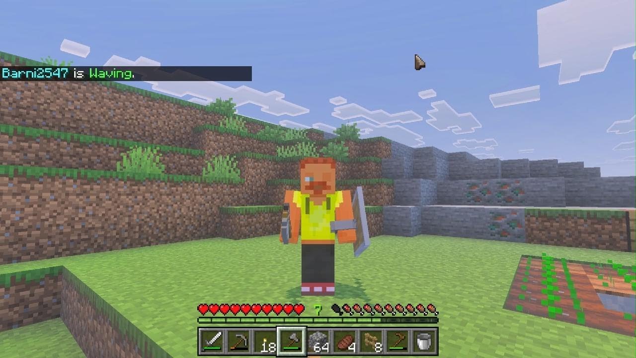 Iron and a little farm. Minecraft survival 1
