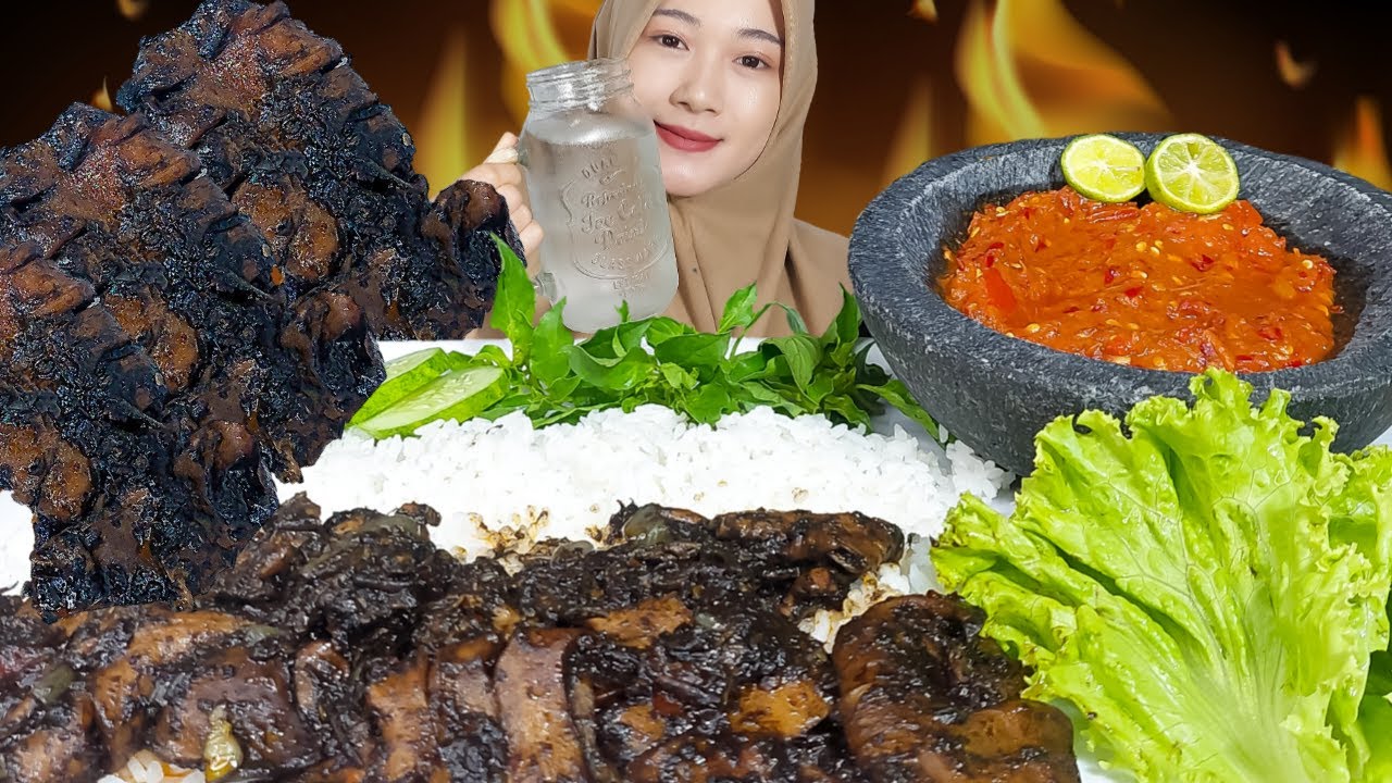 NASI CUMI IRENG 🦑 SAMBEL TERASI MENTAH 🌶  LALAPAN 🥬