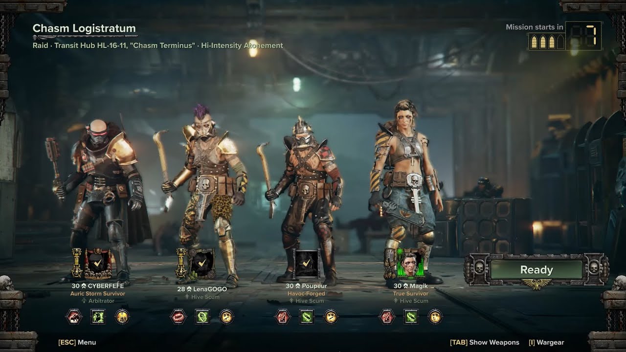 Auric Hi + Ato ║ Chasm Logistratum ║ Hive Scum Boltgun + Chainsword 1.10.3 #Darktide #warhammer40k