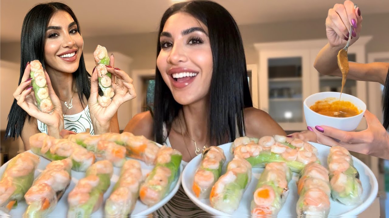 Vietnamese spring rolls لاول مرة تعالو نسوي👩🏻‍🍳￼ اكلات صحية