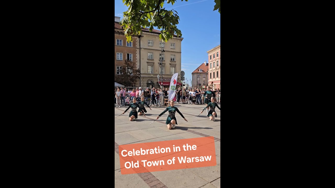 Celebration in the Old Town of Warsaw, Poland