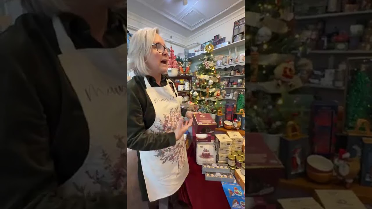 Lucinda and Trish showing off the Christmas items from VICTORIA EGGS & NANA LILY'S