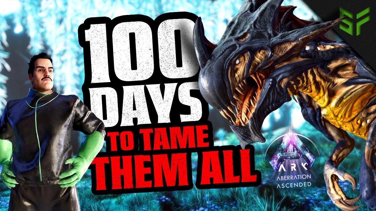 100 Days to Tame Every Creature in Ark Aberration!