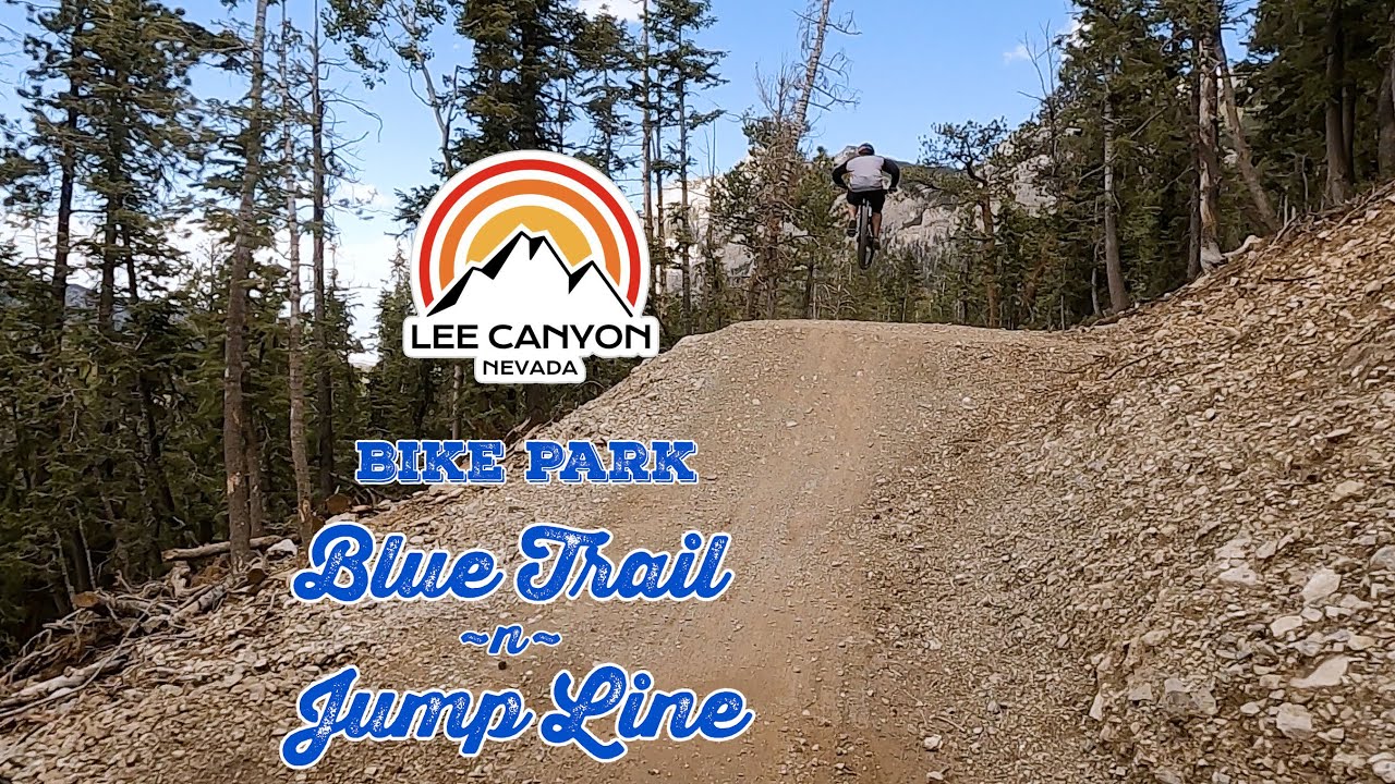 Lee Canyon Blue Trail and Jump Line, Las Vegas, NV - after the August rain trail changes 2024
