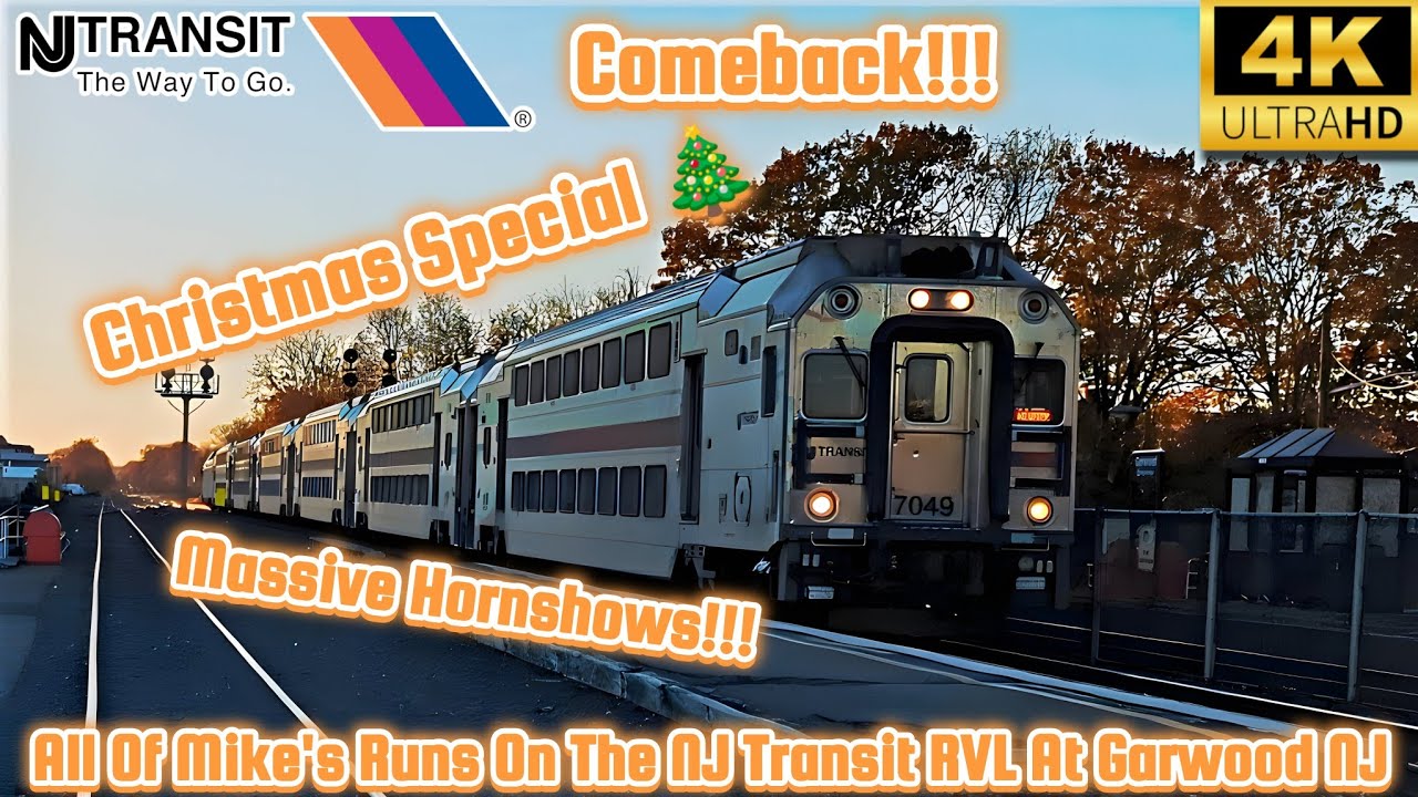Christmas Special: All Of Mike's NJ Transit RVL Runs At Garwood NJ (Hornshow Compilation)
