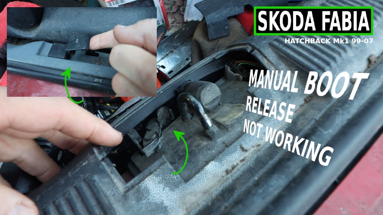 Ручной привод крышки багажника SKODA FABIA НЕ РАБОТАЕТ Mk1 99-07