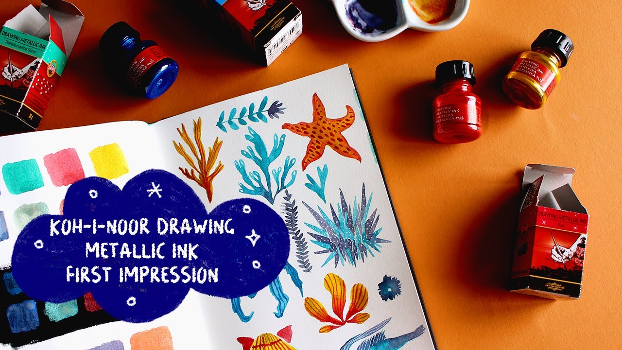 KOH-I=NOOR METALLIC DRAWING INK FIRST IMPRESSION
