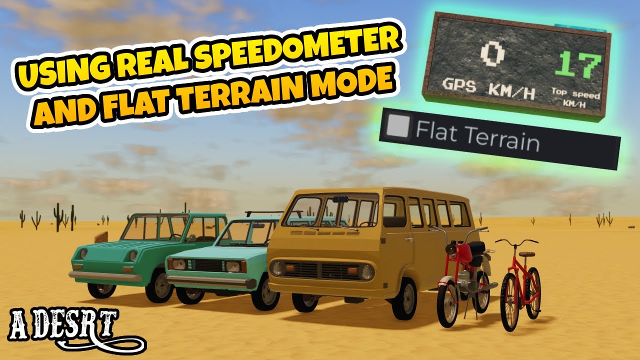Testing All Vehicles Top Speed with a Speedometer on Flat Terrain | A Desrt (Roblox)