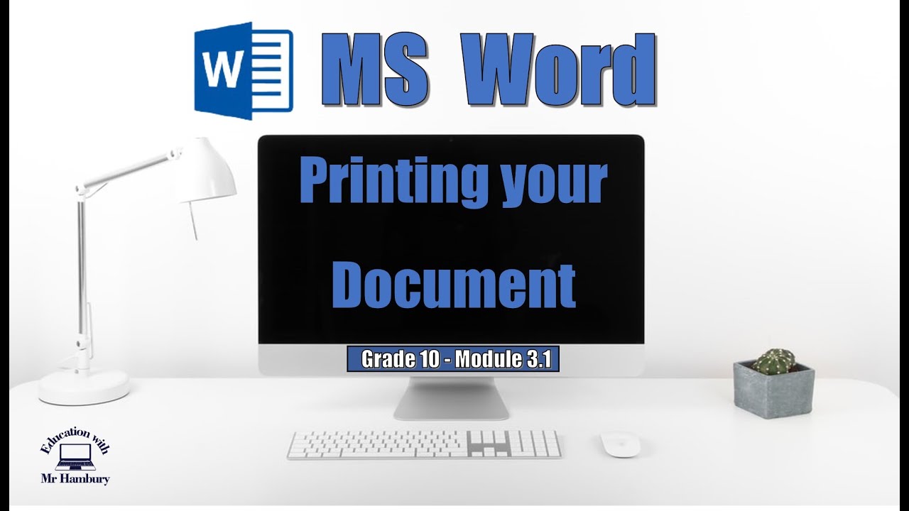 How to Print a Word Document | MS Word 2019 | Printing Options
