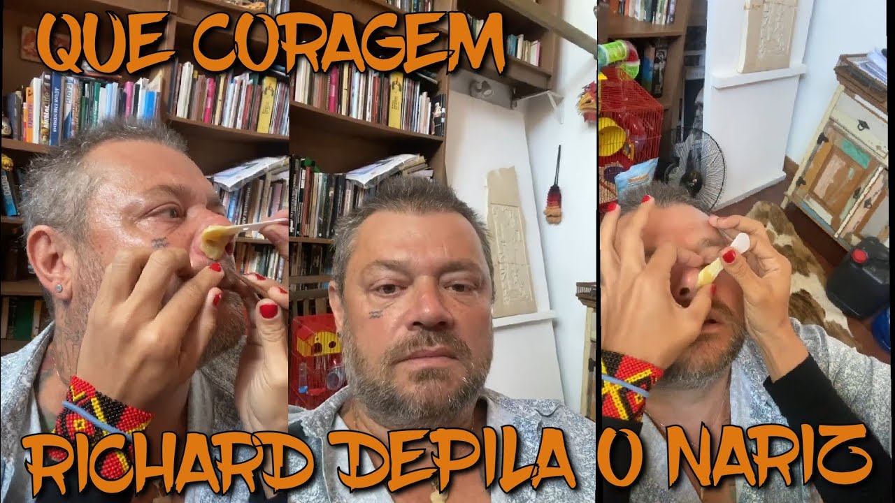 RICHARD DEPILANDO O NARIZ COM CERA@Richard Rasmussen