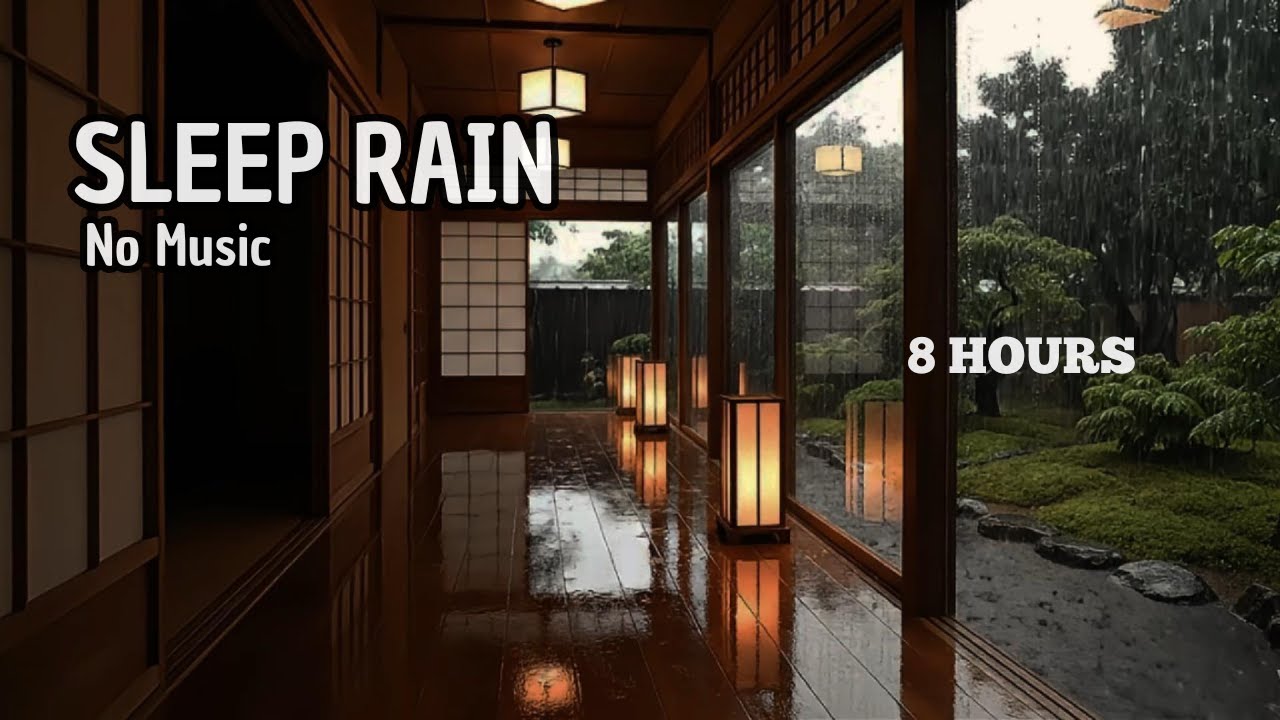 Rain Sounds for Sleeping: Ancient Japanese Stone Steps (8 Hours No Music)