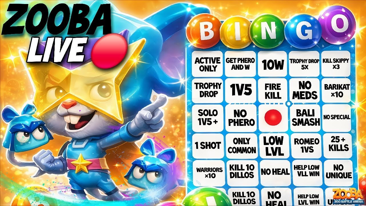 Zooba BINGO Challenge | Can I Complete It In TIME? | TheOne Gaming | Zooba Live Gameplay