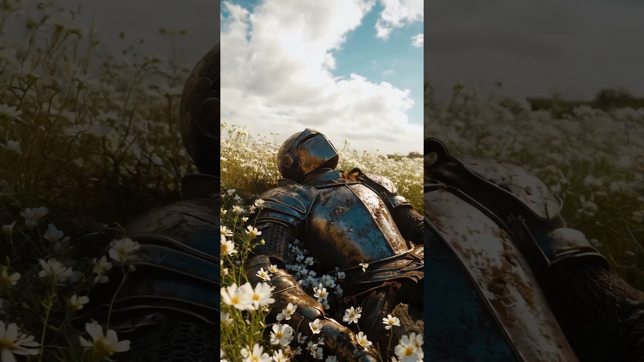 Knight resting before battle #aianimation #knight #darkfantasy #fantasy #dark
