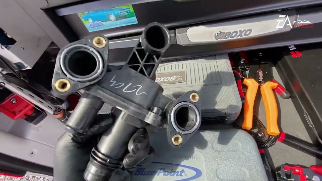 2015 JAGUAR XJ 3 litre diesel coolant flange replacement