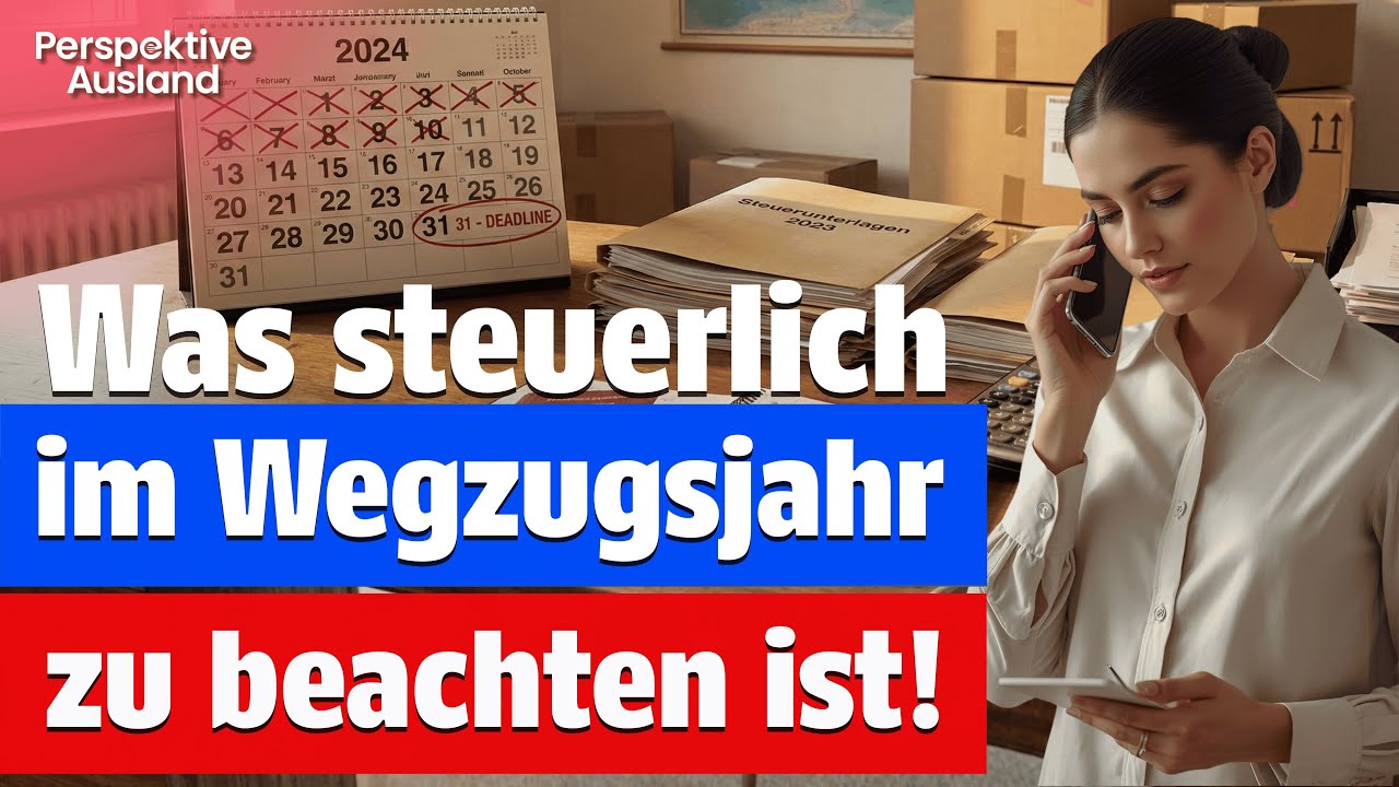 Steuern beim Auswandern: Das musst Du im Wegzugsjahr beachten! 🇩🇪💸✈️