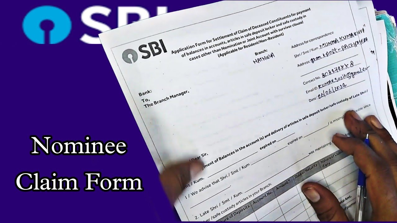How To Fill Death Claim Form Of SBI | SBI ka Death Claim Form kaise bhare स्टेट बैंक, SBI-#44