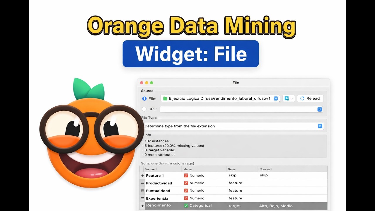 🍊Orange Data Mining: 1 File