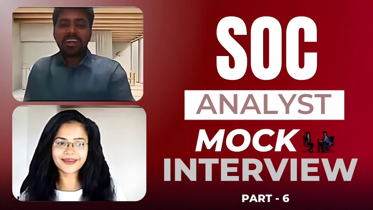 SOC Analyst Mock Interview | Soc analyst interview questions