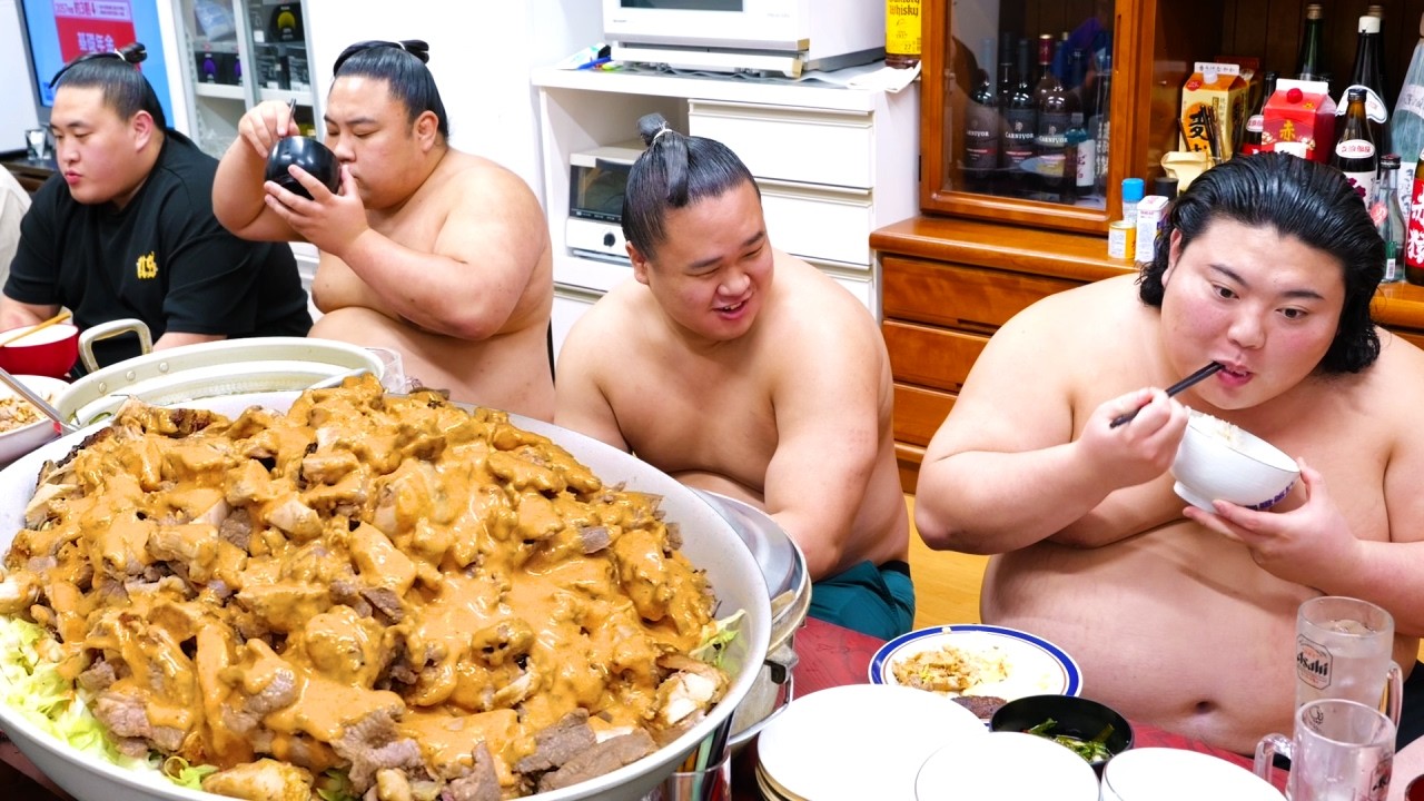 10kg Sumo Power Еды! Кебаб, Тартар из Лосося & Горячий Горшок