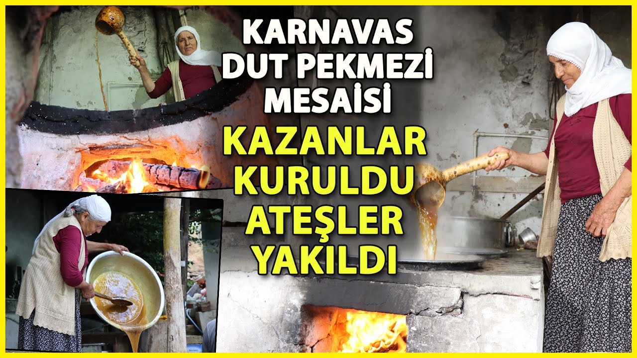 Karnavas Dut Pekmezi için Kazanlar Kaynamaya Başladı