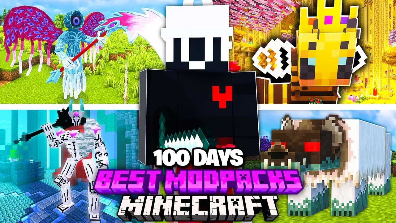 I Survived 100 Days in Minecraft's MOST INSANE Modpacks