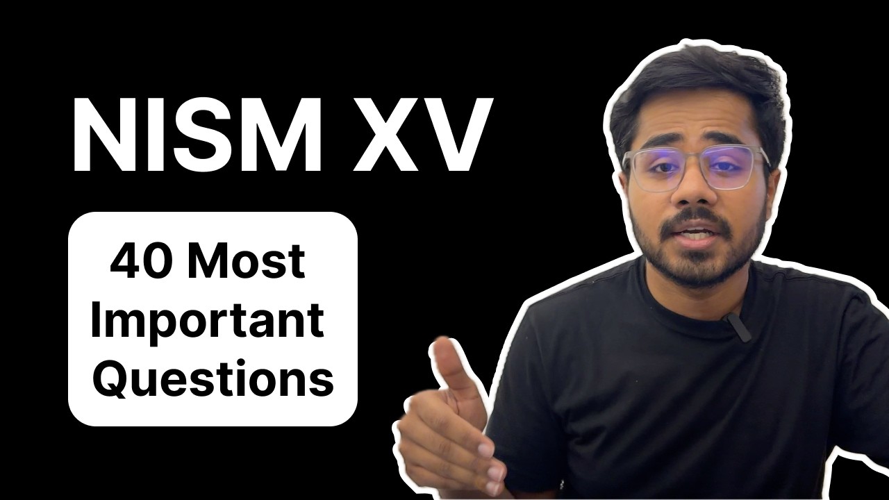 NISM XV questions that you NEED to pass!