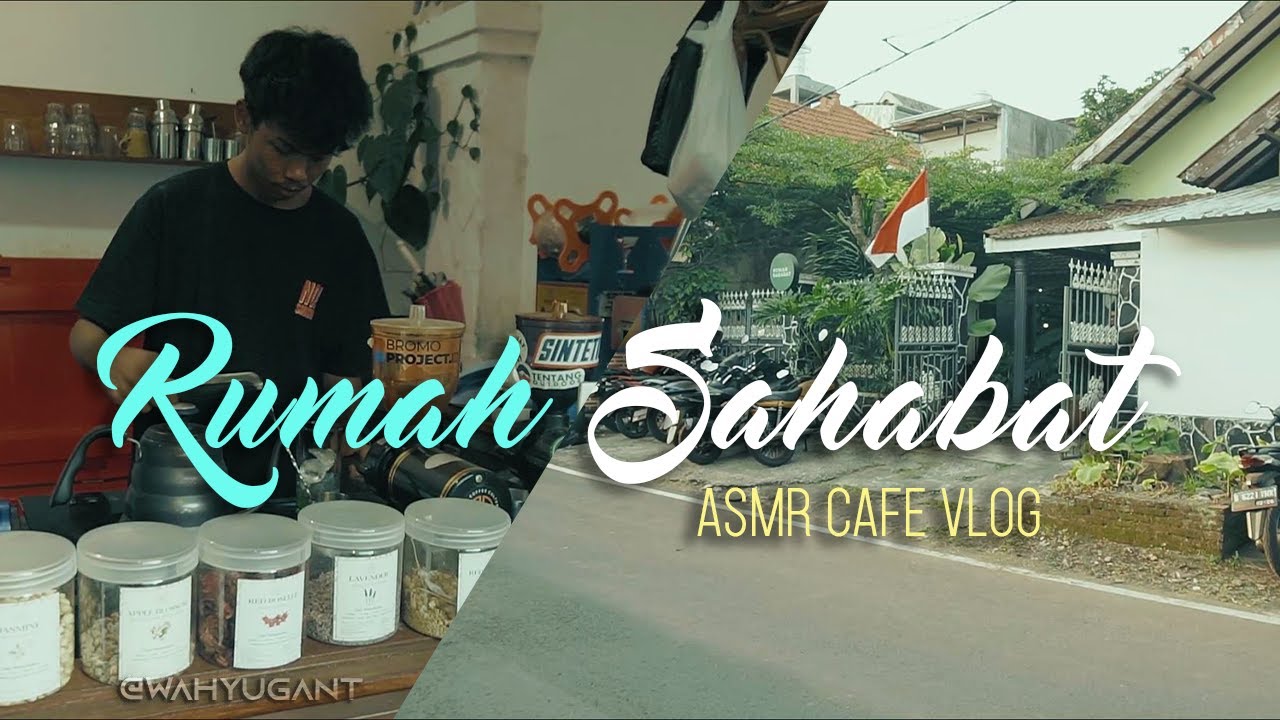 ASMR Cafe Vlog Rumah Sahabat - Home Cafe With a Mini Garden Concept
