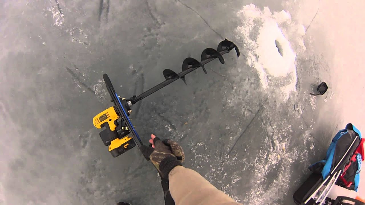 Best ever Clam Ice fishing plate for electric auger extension with power drill