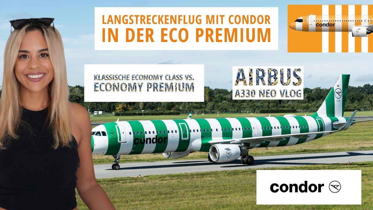 Condor A 330 NEO Economy Class Premium vs Economy Class | Condor Economy Premium XL Seat