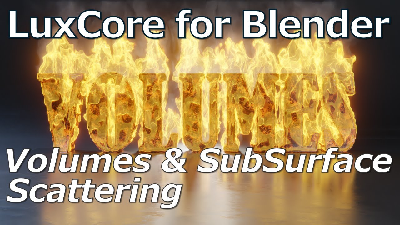 LuxCore Render For Blender Crash Course | Volumes and SubSurface Scattering Shaders and Materials