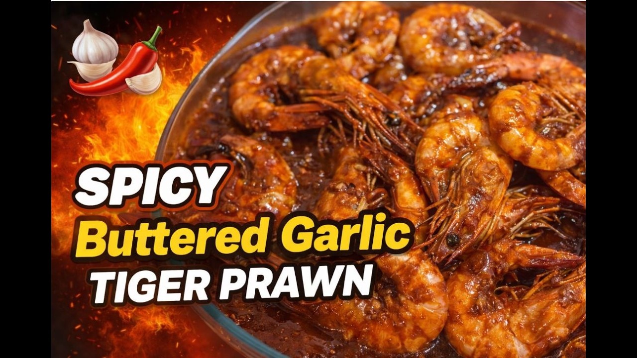 SPICY BUTTERED GARLIC TIGER PRAWN | Easy & Delicious Seafood Recipe #SpicyTigerPrawns #SeafoodRecipe