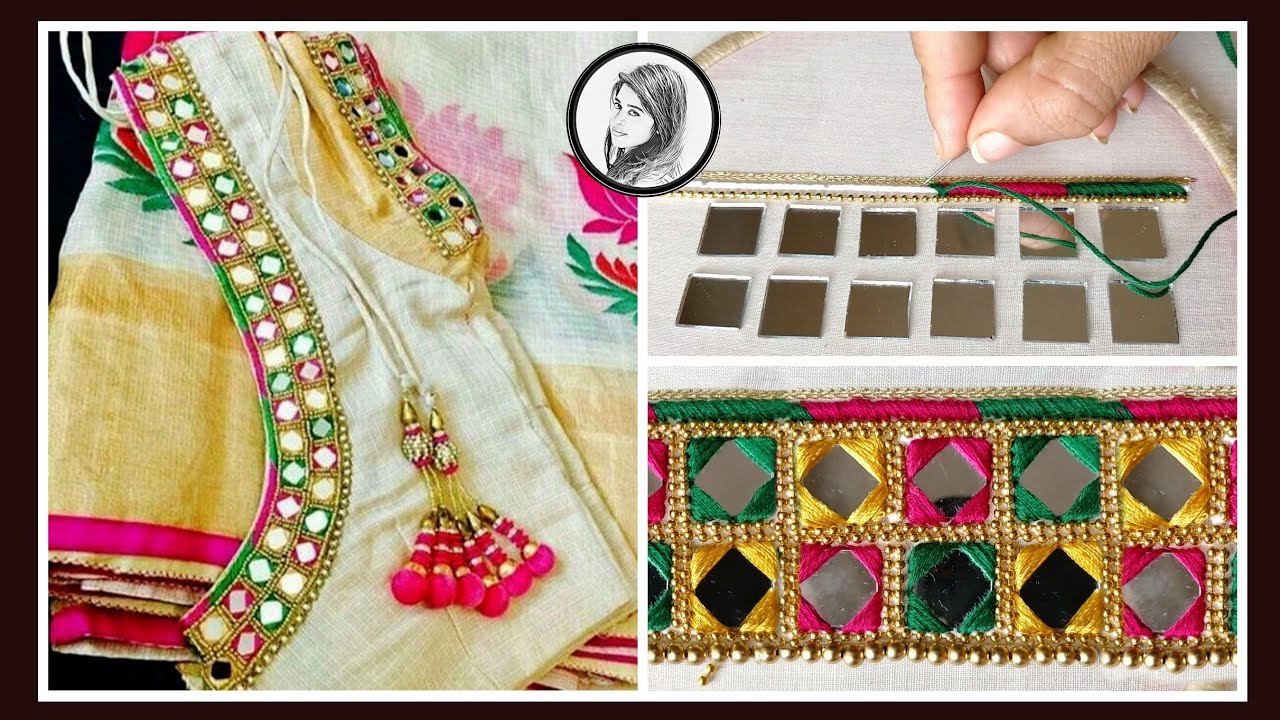 Awesome Mirror Work With Normal Needle 😍